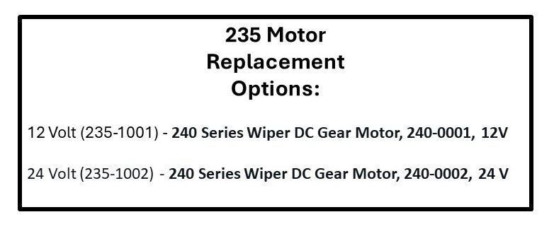 235 Series DC Gear Motor - obsolete - see 240 Wiper Motor - Image 1